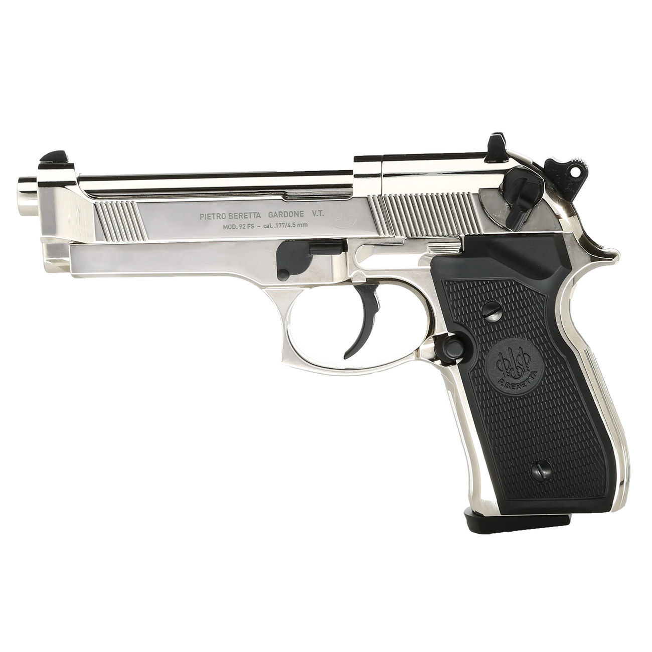 Beretta M92 Fs Co2 Pistole 4 5mm 177 Diabolo Polished Chrome Kotte Zeller