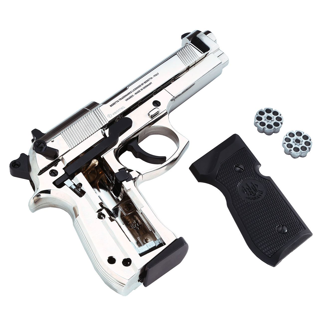 Beretta M92 Fs Co2 Pistole 4 5mm 177 Diabolo Polished Chrome Kotte Zeller
