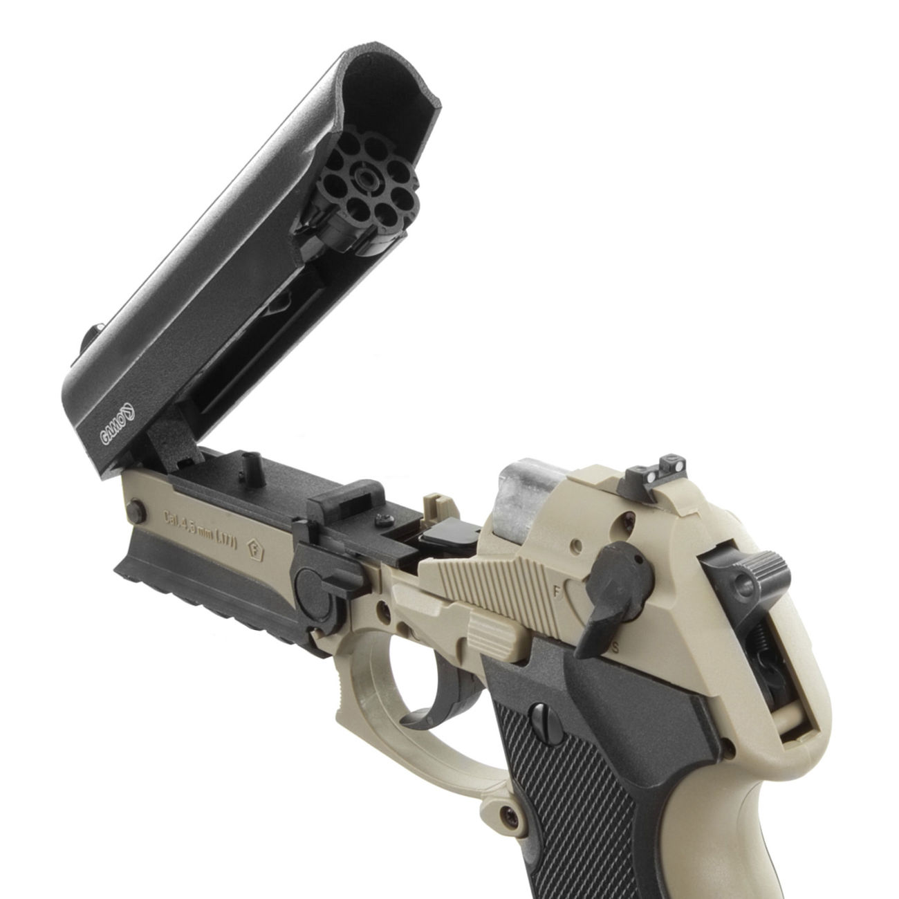 Gamo PT-80 Desert Attack CO2-Luftpistole 4,5 mm Diabolo inkl. Tasche, Koffer, Zielscheiben und Diabolos Bild 1