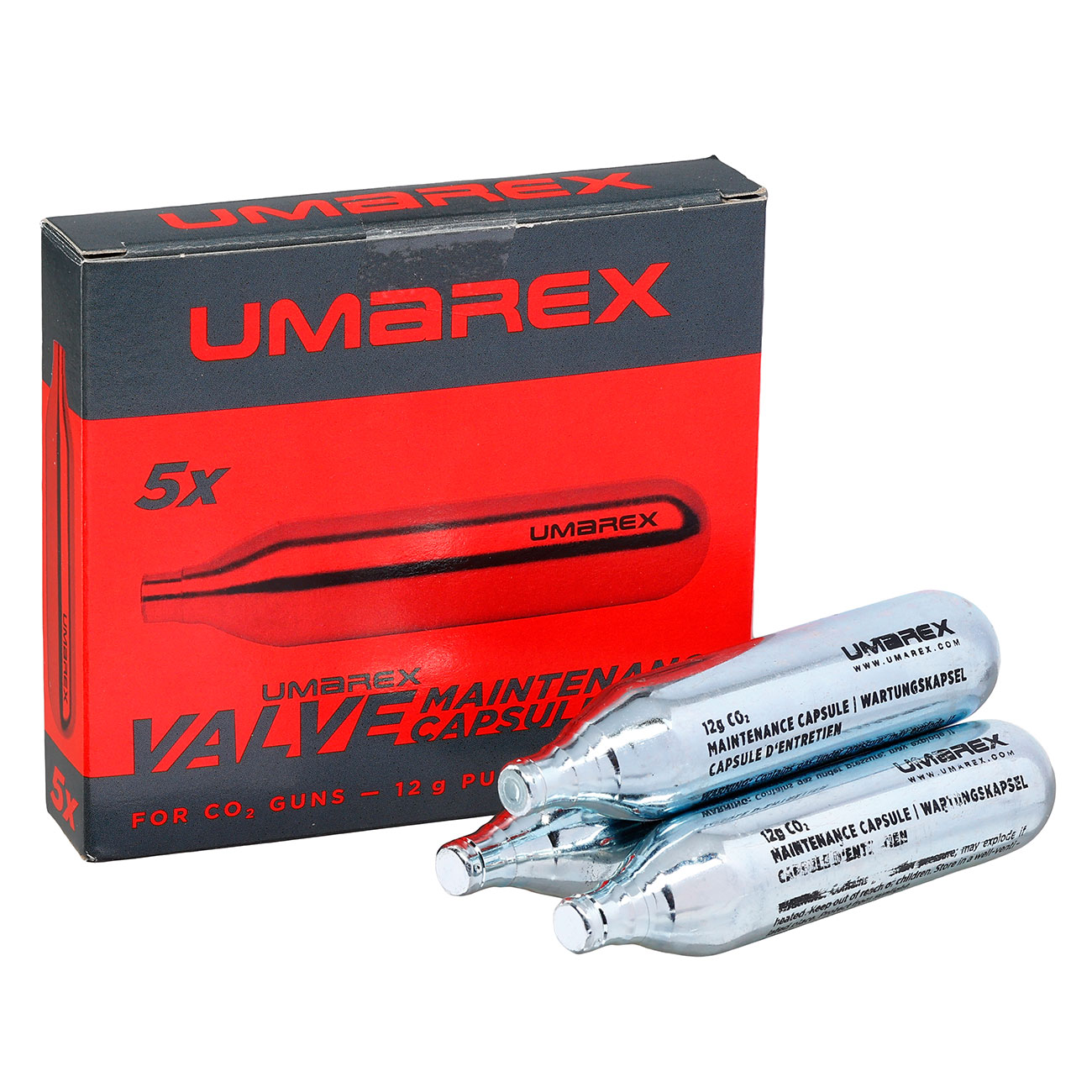 Umarex CO2 Ventilwartungskapseln mit Speziall fr alle CO2-Waffen 5 Stck je 12g