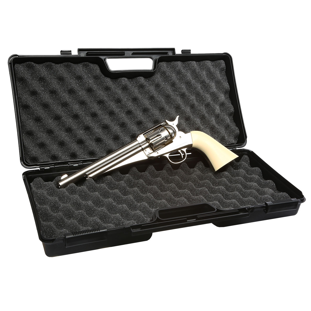 Remington 1875 CO2-Revolver Kal. 4,5 mm Diabolo/Stahl-BB nickel/Elfenbein-optik Vollmetall Bild 1