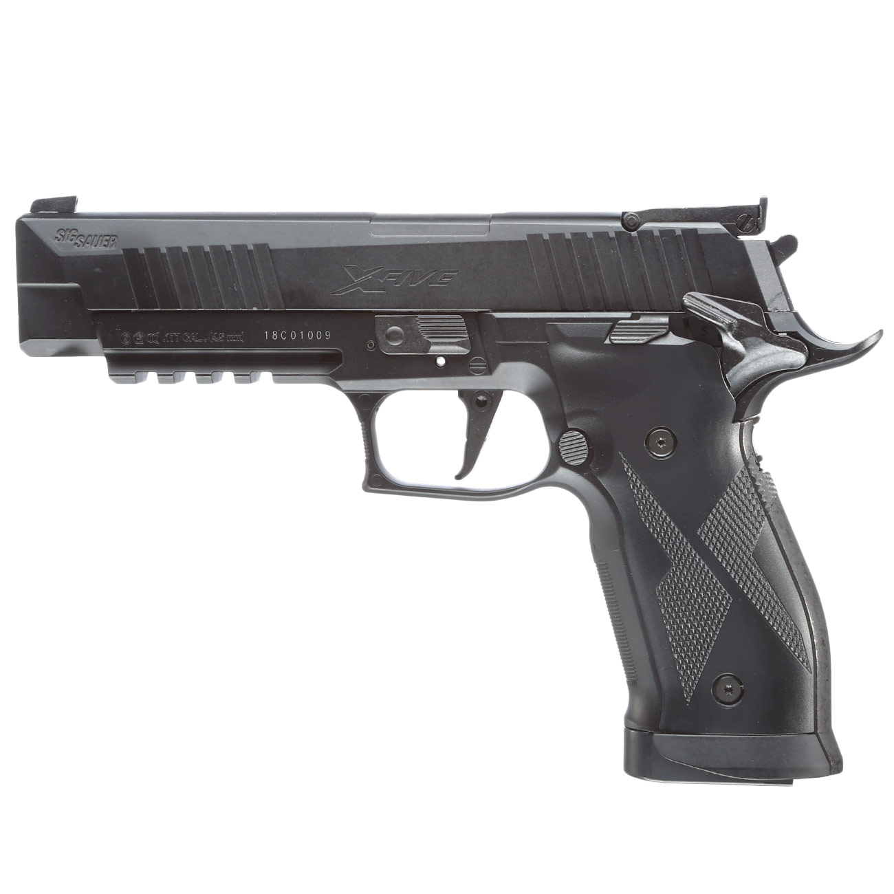 Sig Sauer X-Five CO2 Luftpistole Kal. 4,5 mm Diabolo schwarz Vollmetall Blowback