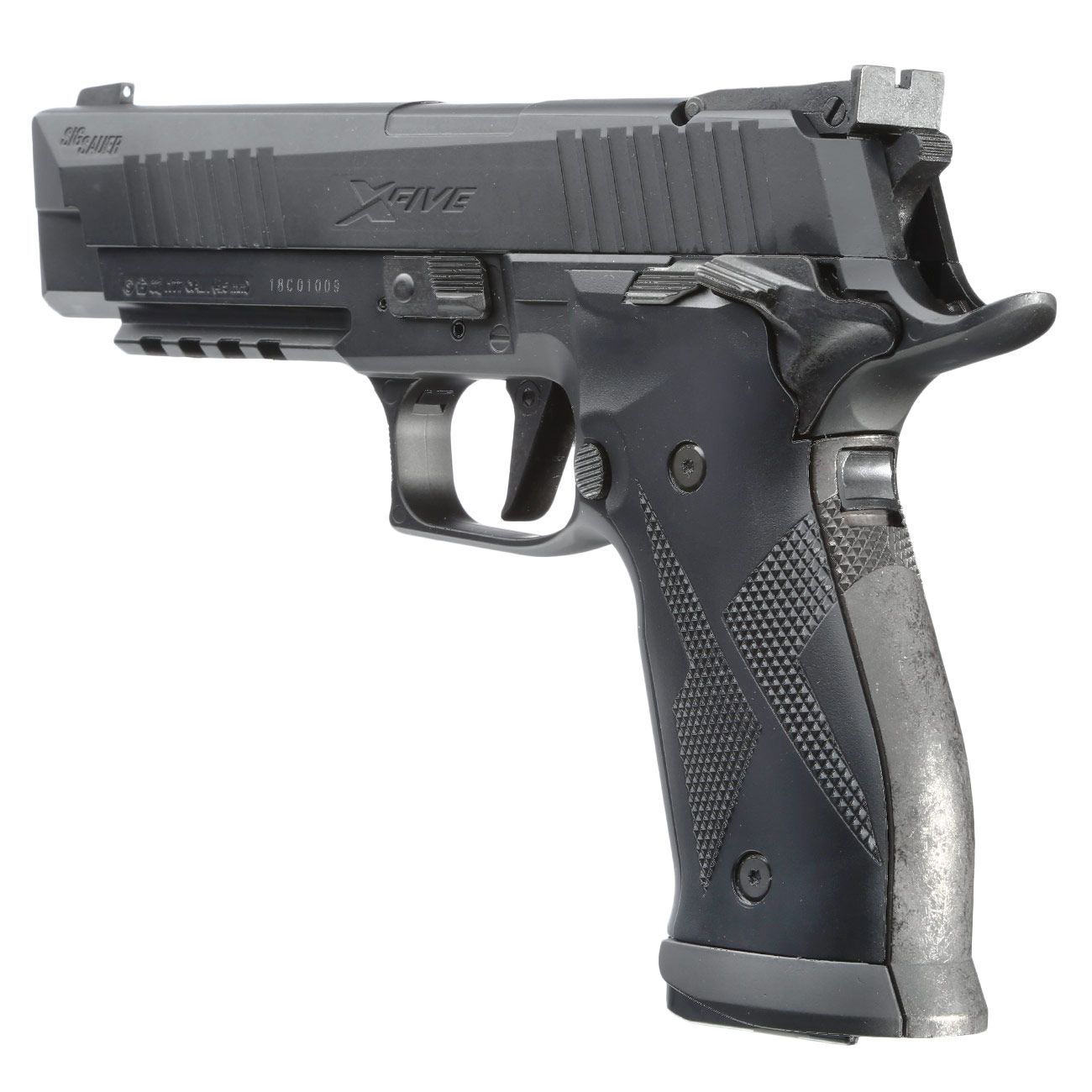 Sig Sauer X-Five CO2 Luftpistole Kal. 4,5 mm Diabolo schwarz Vollmetall Blowback Bild 2