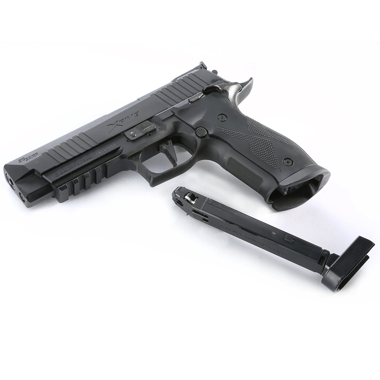 Sig Sauer X-Five CO2 Luftpistole Kal. 4,5 mm Diabolo schwarz Vollmetall Blowback Bild 4