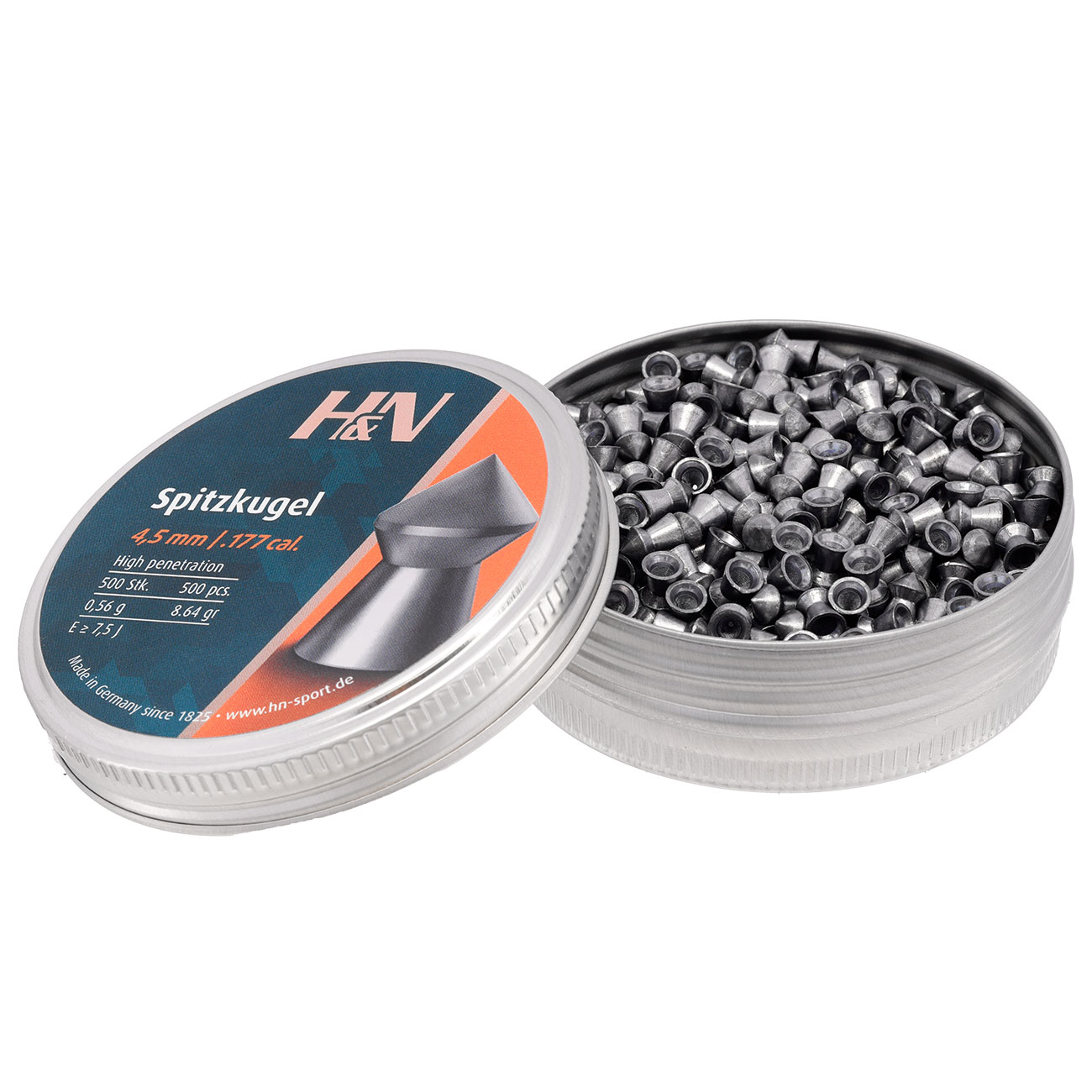 H&N Spitzkopf-Diabolo Spitzkugel 4,5 mm 500 Stck Bild 2