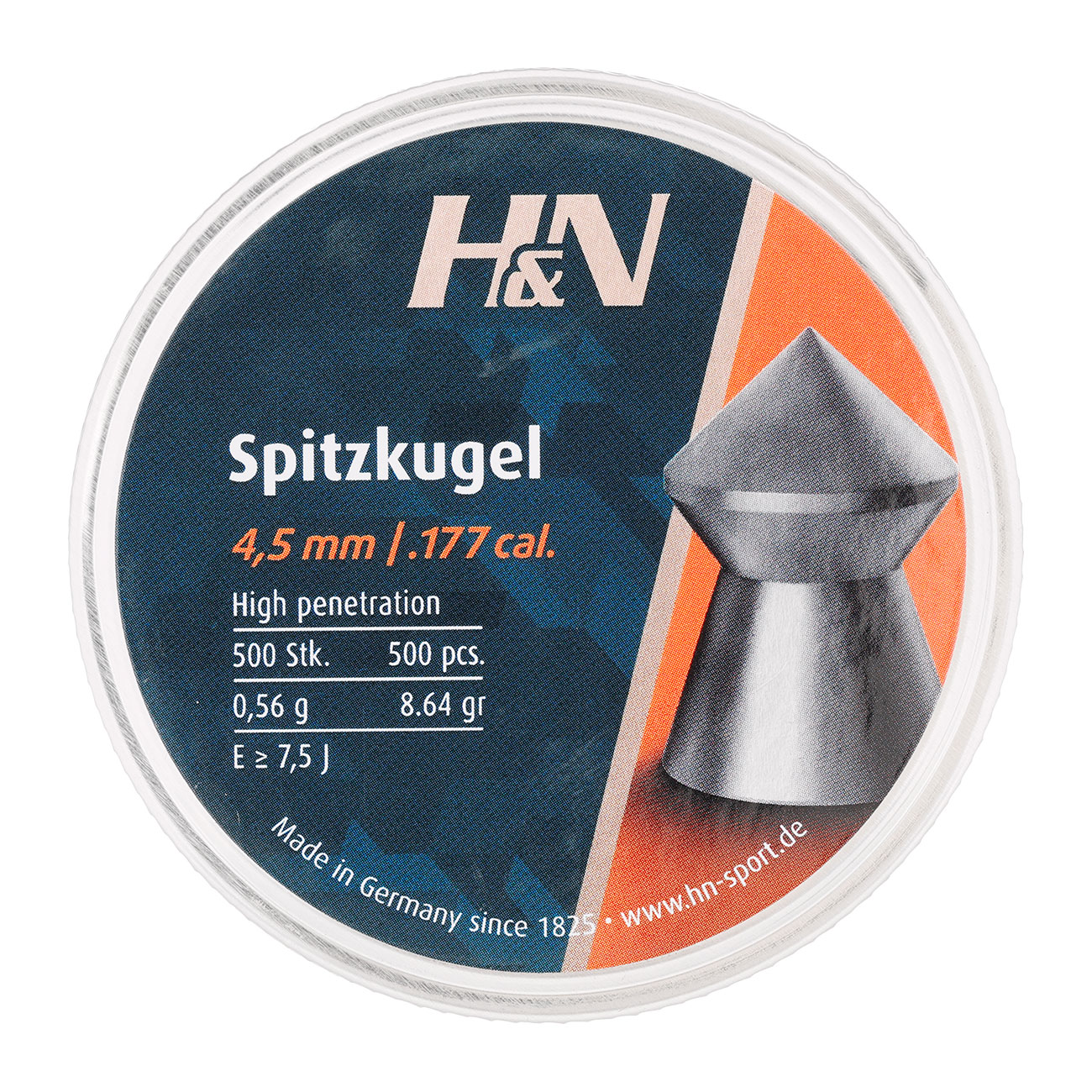 H&N Spitzkopf-Diabolo Spitzkugel 4,5 mm 500 Stck Bild 3