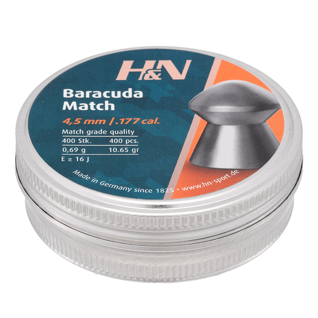H&N Rundkopf-Diabolo Baracuda Match 4,5 mm 400 Stck Bild 1