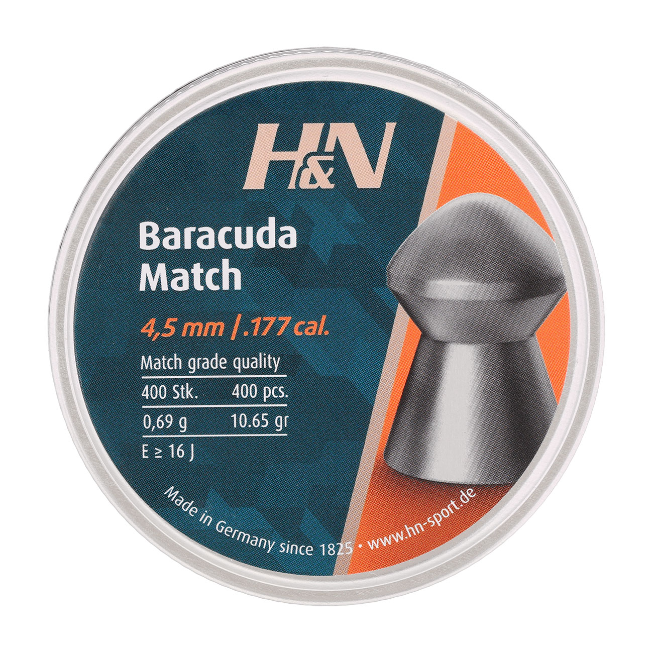 H&N Rundkopf-Diabolo Baracuda Match 4,5 mm 400 Stck Bild 3