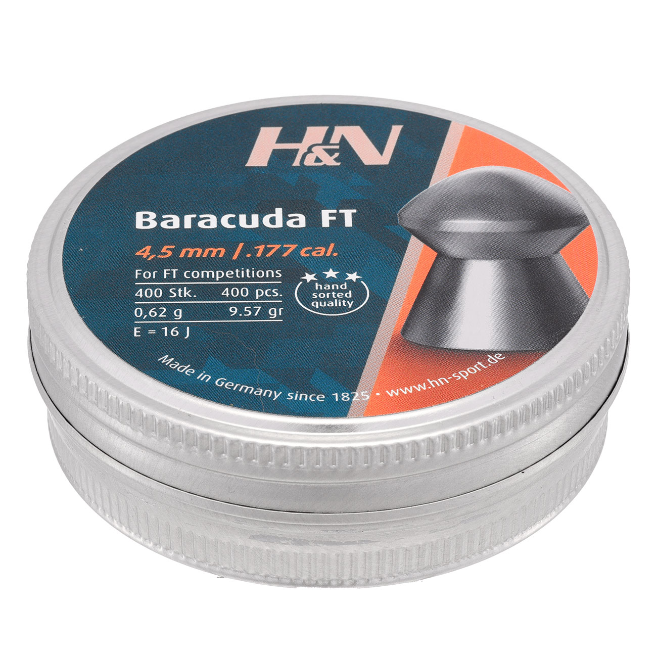 H&N Rundkopf-Diabolo Baracuda FT 4,5 mm 400 Stck Bild 1
