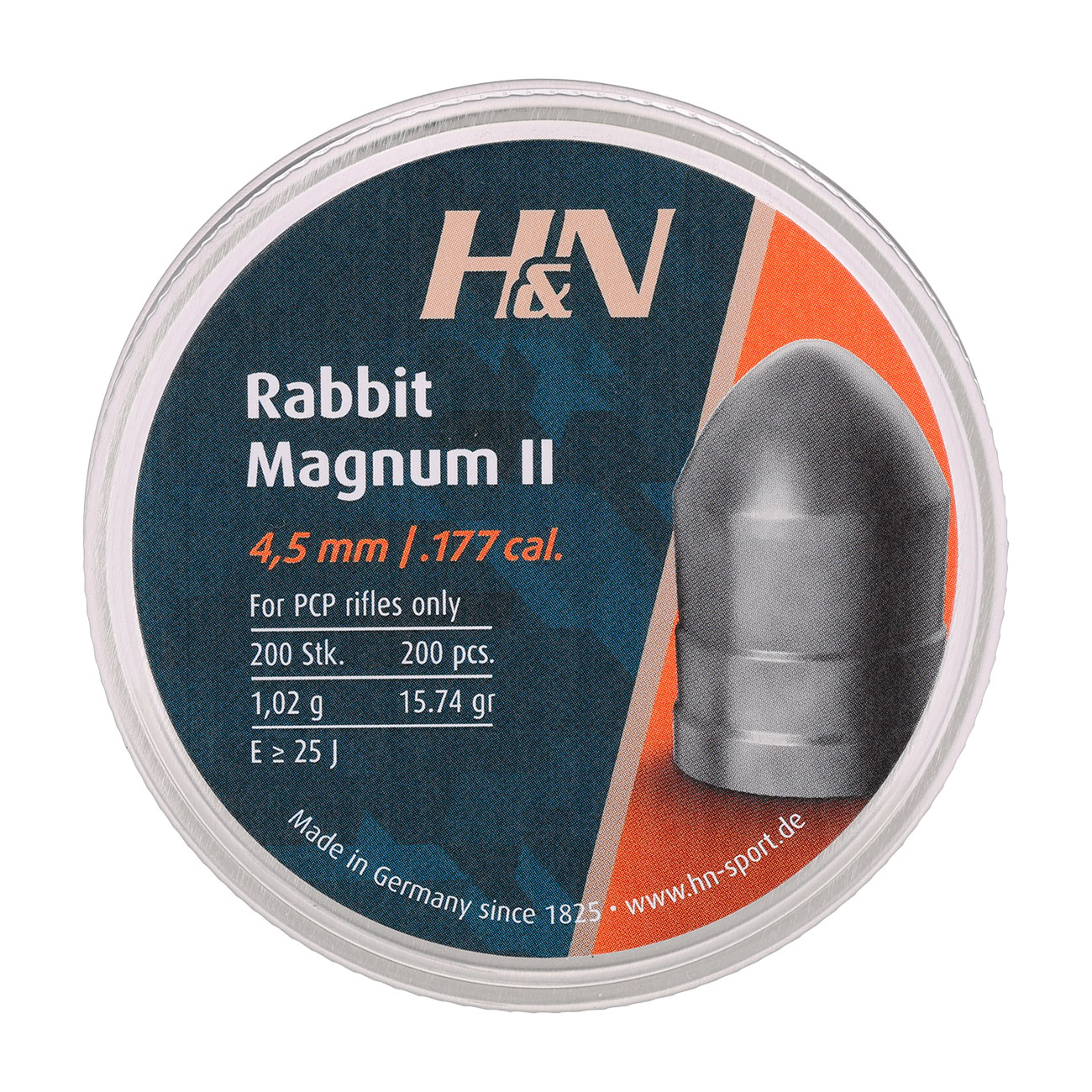 H&N Spitzkopf-Diabolo Rabbit Magnum II 4,5 mm 200 Stck extrem schwer Bild 3