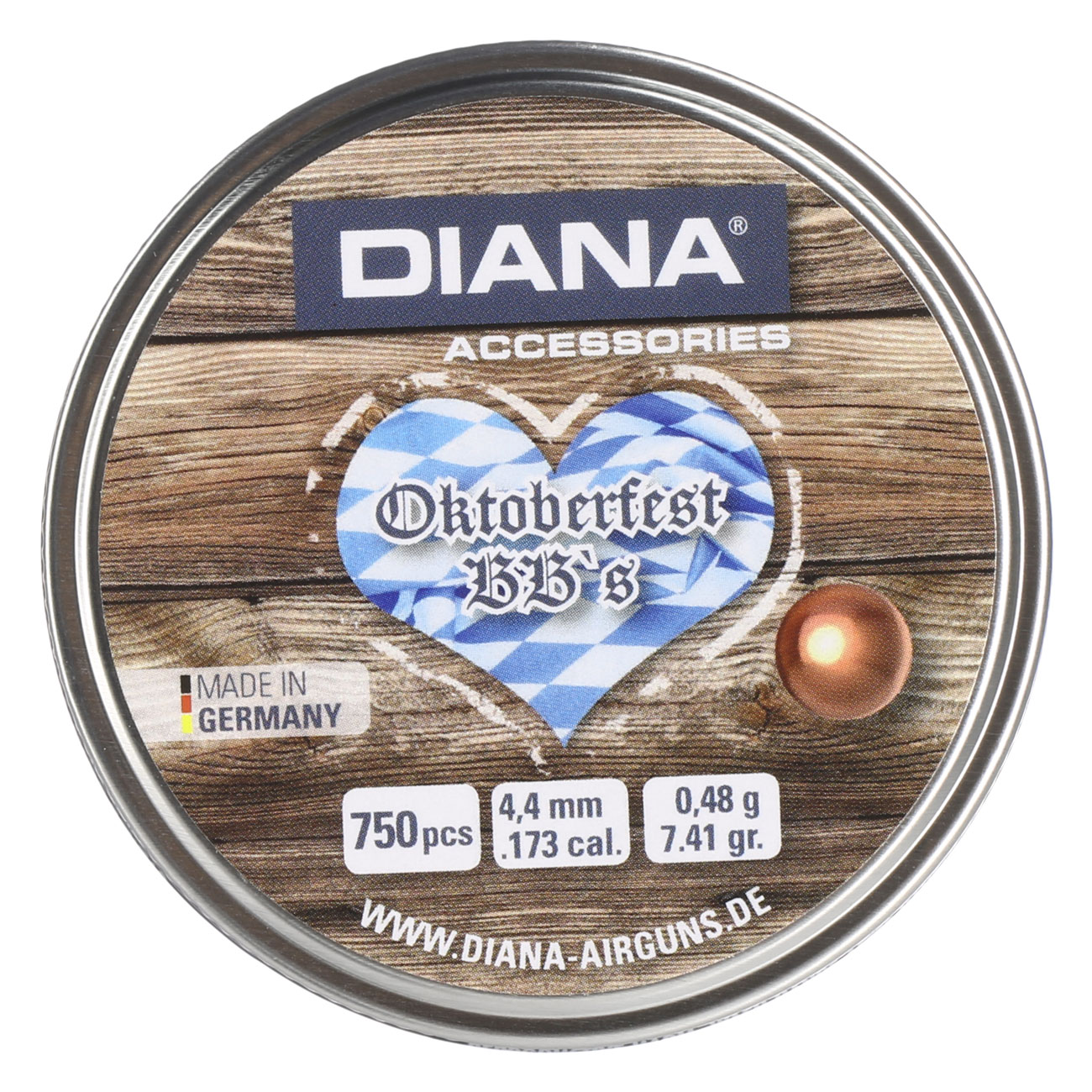 DIANA Oktoberfest BBs Kal. 4,4 mm 750 Stck, verkupfert Bild 4