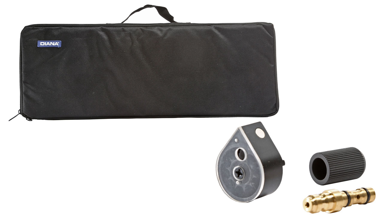 Diana Bandit Pressluftpistole PCP Kal. 4,5 mm Diabolo Buchenholz inkl. Schalldmpfer Bild 1