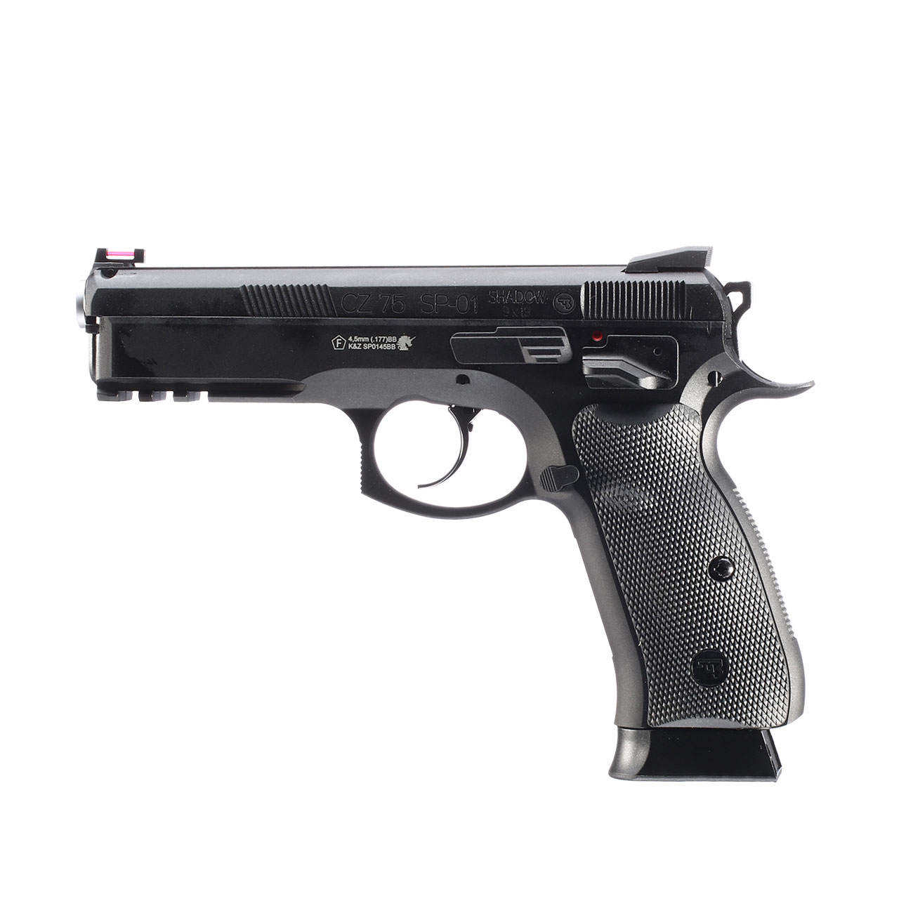 ASG CZ 75 SP-01 Shadow CO2-Luftpistole Kal. 4,5mm BB schwarz Vollmetall Blowback