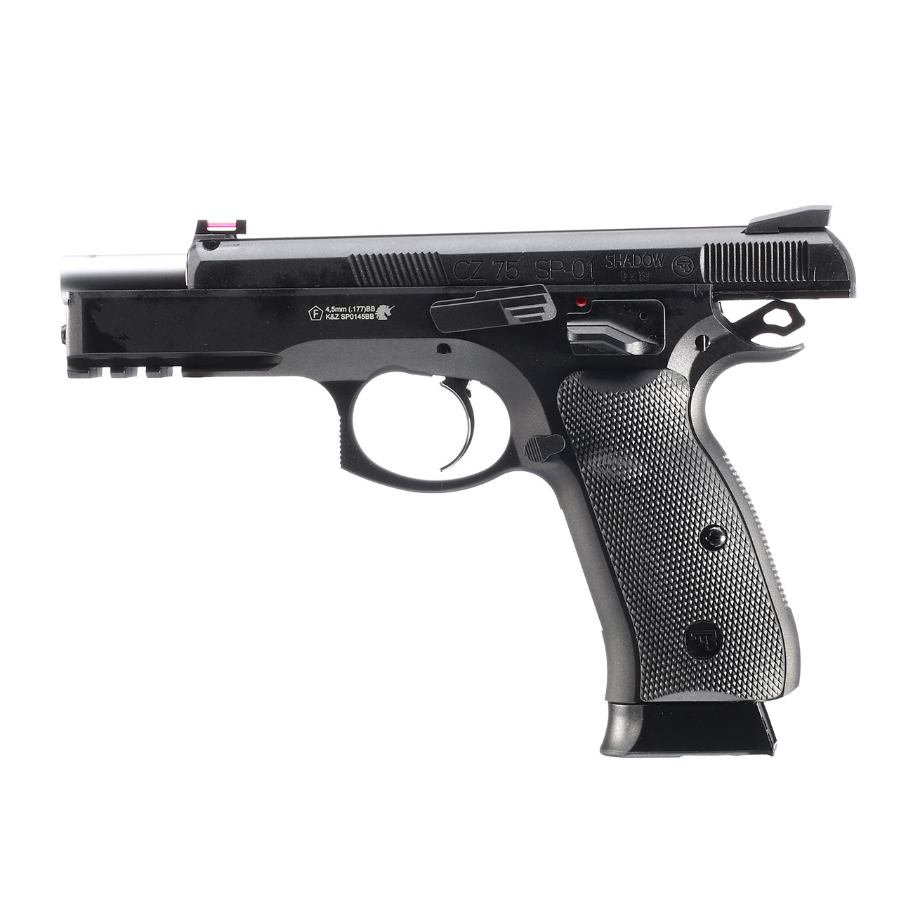 ASG CZ 75 SP-01 Shadow CO2-Luftpistole Kal. 4,5mm BB schwarz Vollmetall Blowback Bild 3