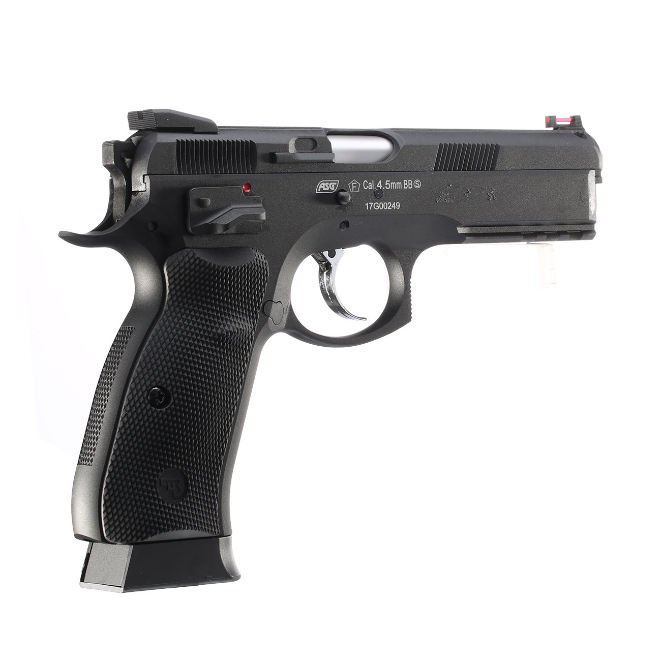 ASG CZ 75 SP-01 Shadow CO2 Luftpistole Kal. 4,5mm BB Vollmetall Blowback schwarz Bild 4