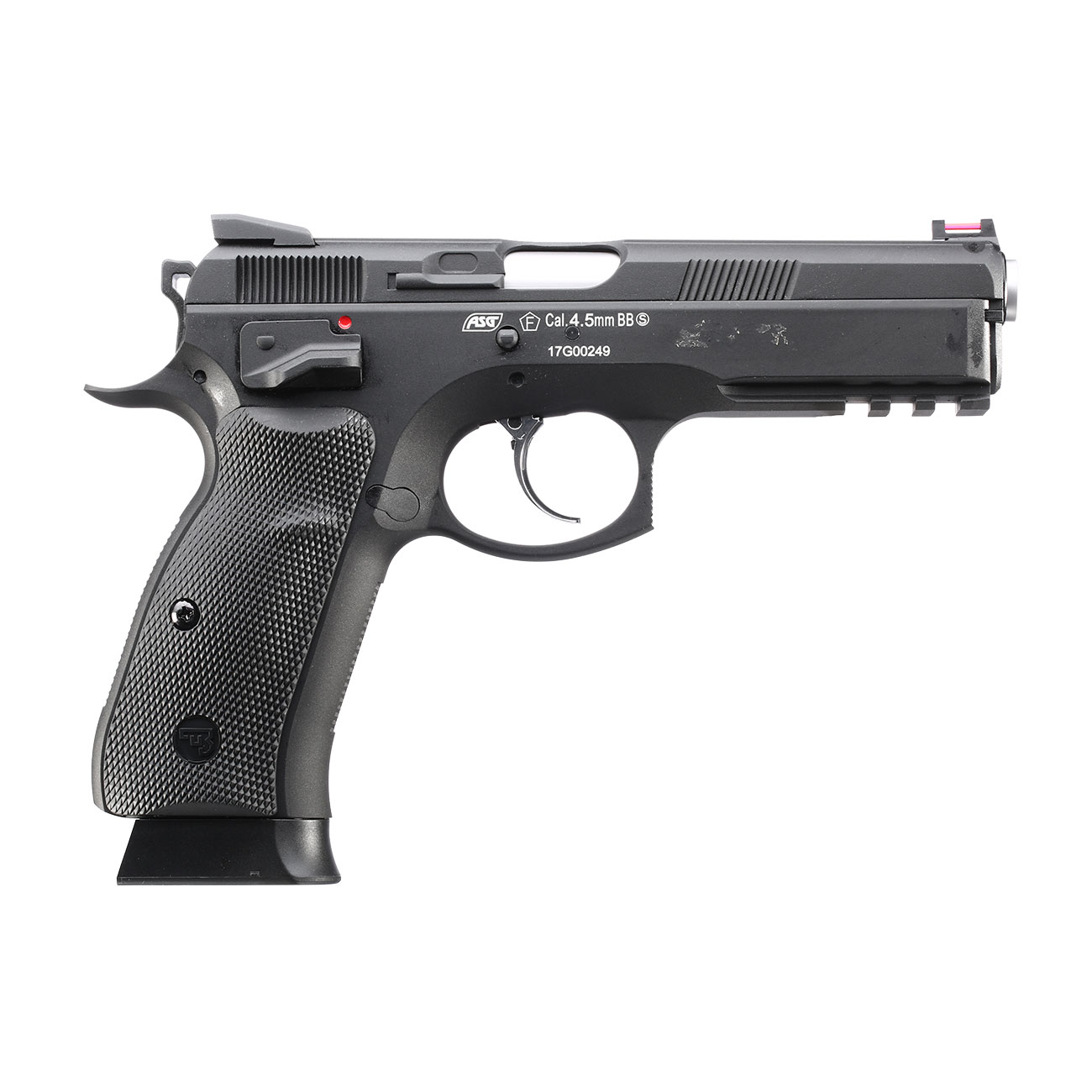 ASG CZ 75 SP-01 Shadow CO2 Luftpistole Kal. 4,5mm BB Vollmetall Blowback schwarz Bild 5