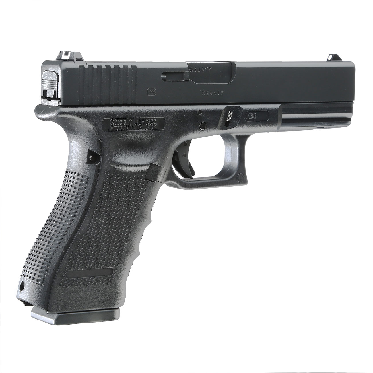 Glock 17 Gen. 4 CO2 Luftpistole Kal. 4,5 mm BB schwarz Metallschlitten Bild 4