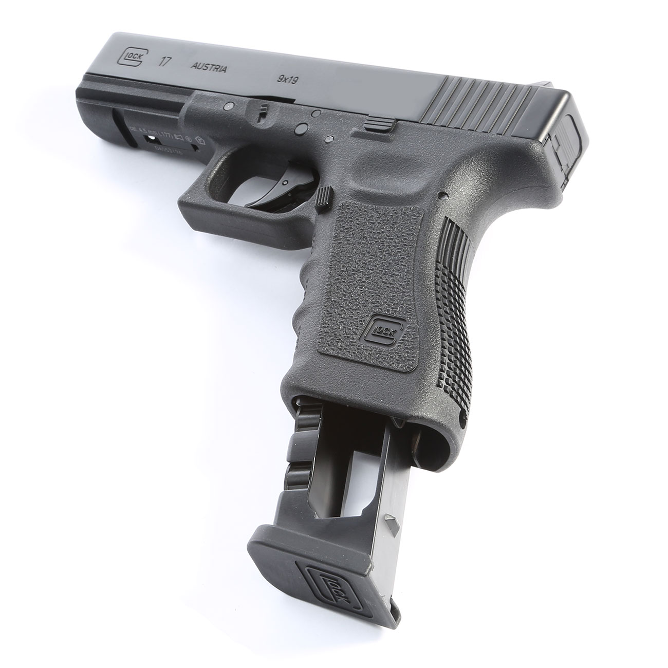 Glock 17 Gen. 3 CO2-Pistole Kal. 4,5 mm Diabolo/Stahl-BB inkl. Glock Pistolenkoffer Bild 1
