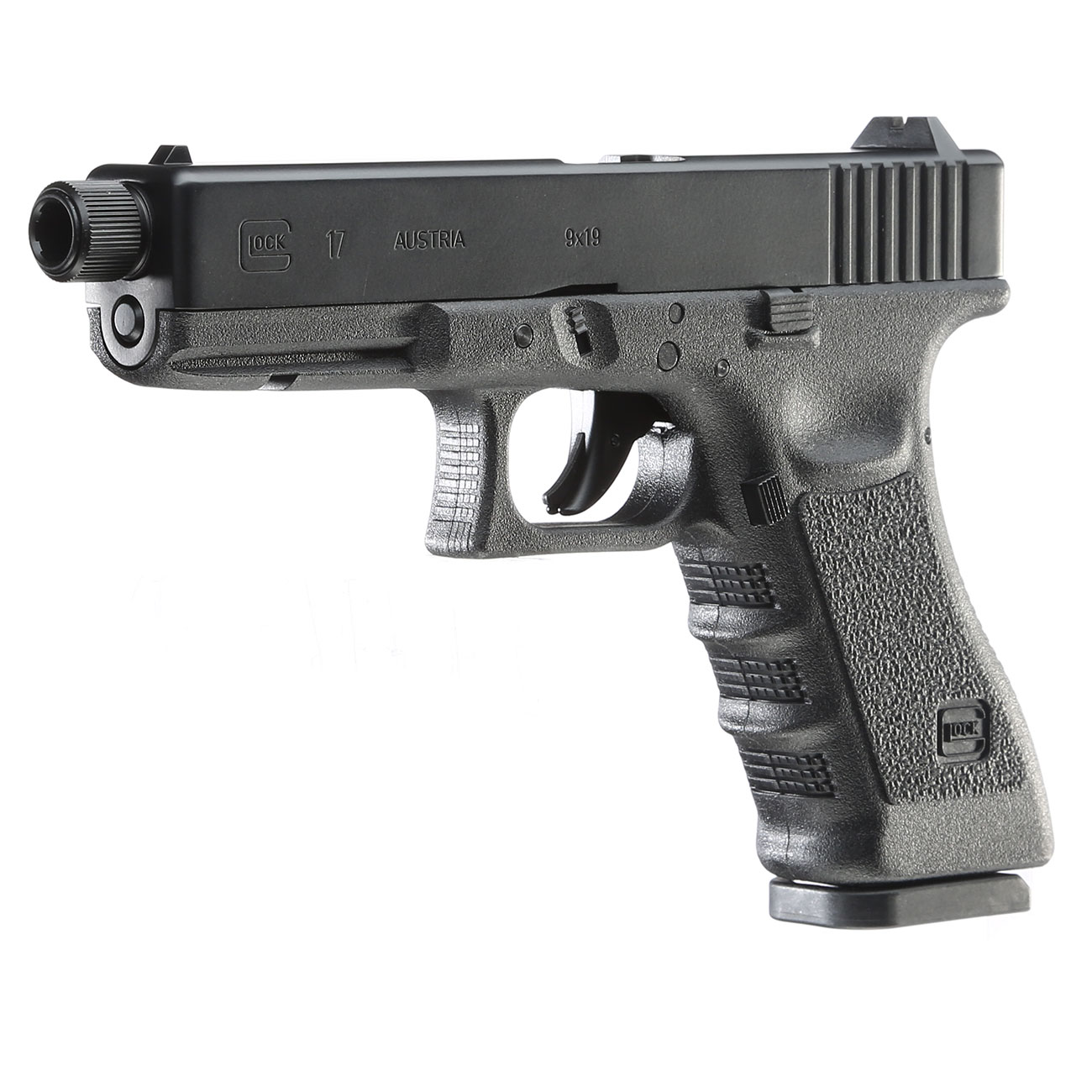 Glock 17 Gen. 3 CO2Pistole Kal. 4,5 mm Diabolo/StahlBB mit Laufgewinde inkl. Glock Glock 17 Gen. 3 CO2Pistole Kal. 4,5 mm Diabolo/StahlBB mit Laufgewinde inkl. Glock