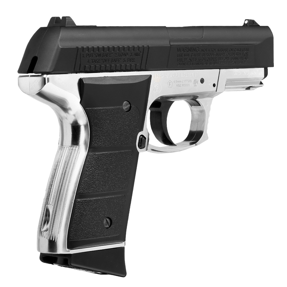 Daisy Mod. 5501 Powerline CO2 Luftpistole Kal. 4,5 mm BB Blowback Metallschlitten schwarz/silber Bild 7