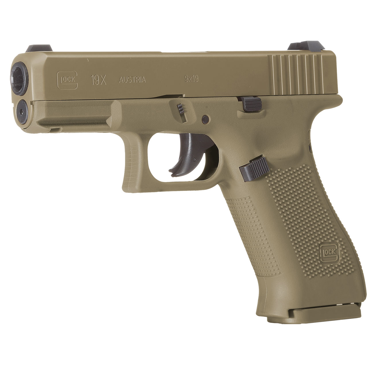 Glock 19X CO2-Luftpistole Kal. 4,5mm BB FDE Bild 1