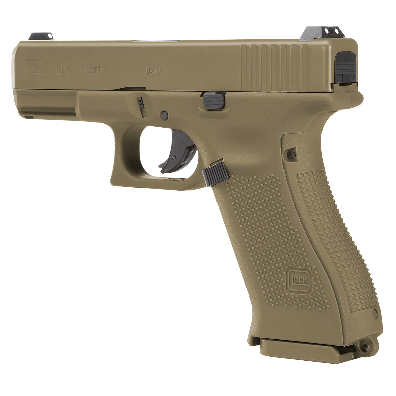 Glock 19X CO2-Luftpistole Kal. 4,5mm BB FDE Bild 1