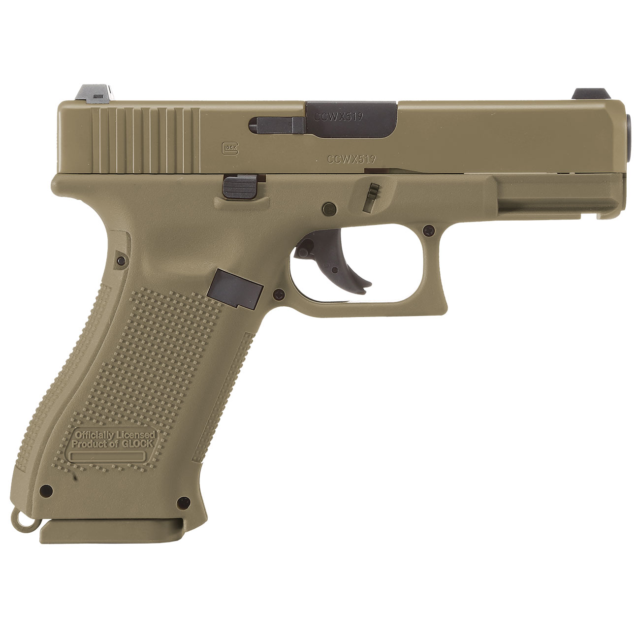 Glock 19X CO2-Luftpistole Kal. 4,5mm BB FDE Bild 1