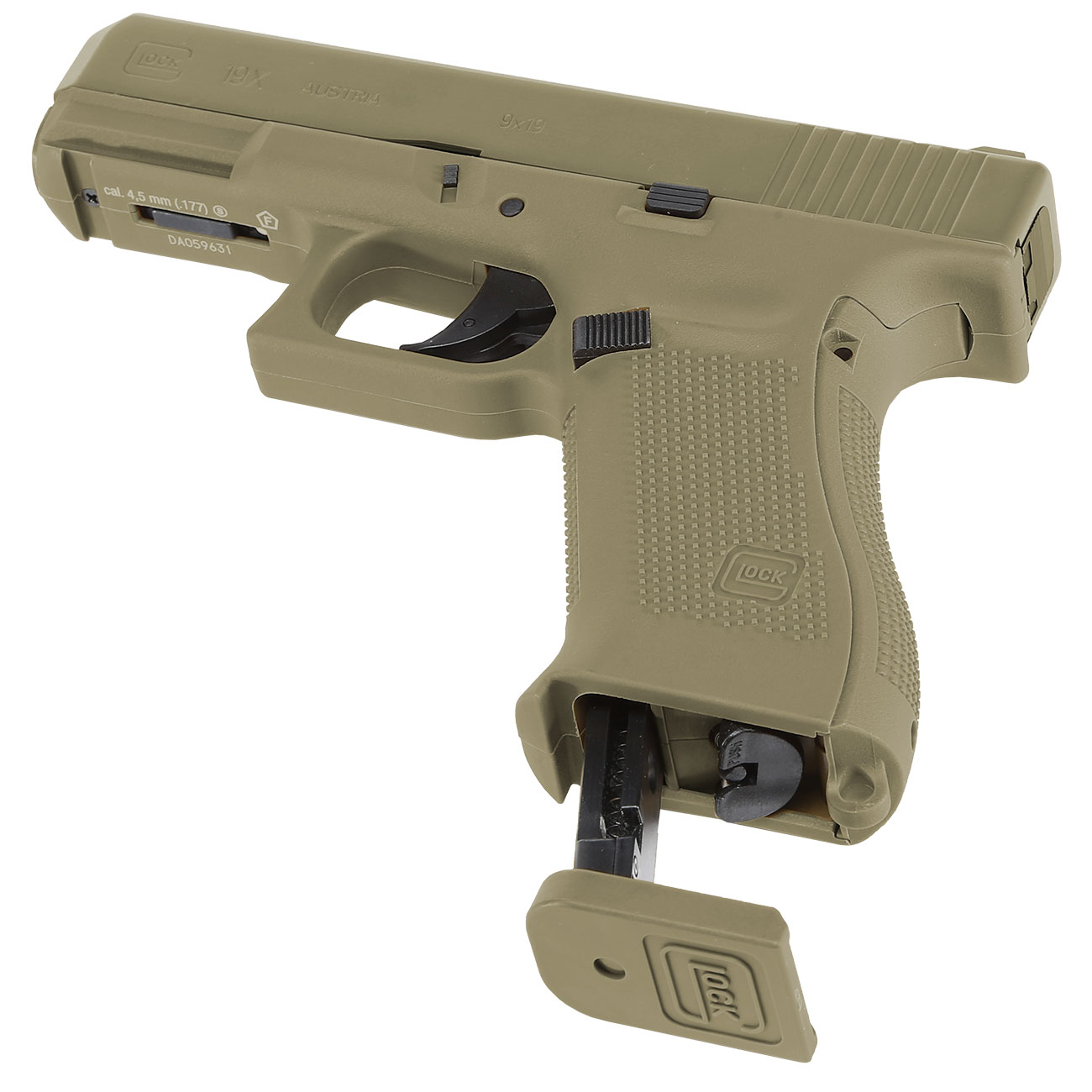 Glock 19X CO2-Luftpistole Kal. 4,5mm BB FDE Bild 1