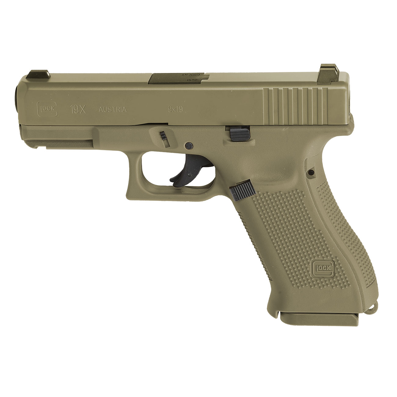 Glock 19X CO2-Luftpistole Kal. 4,5mm BB FDE Bild 1