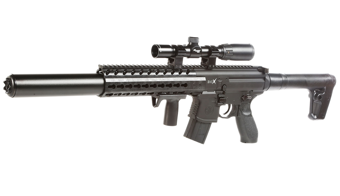 Sig Sauer MCX CO2-Luftgewehr 4,5mm Diabolo schwarz inkl. Sig Sauer 1-4x24WR Zielfernrohr Bild 1