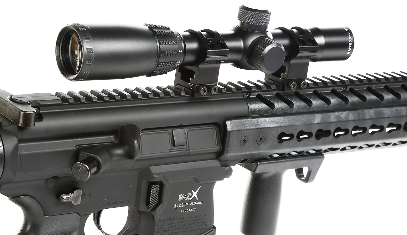 Sig Sauer MCX CO2-Luftgewehr 4,5mm Diabolo schwarz inkl. Sig Sauer 1-4x24WR Zielfernrohr Bild 7