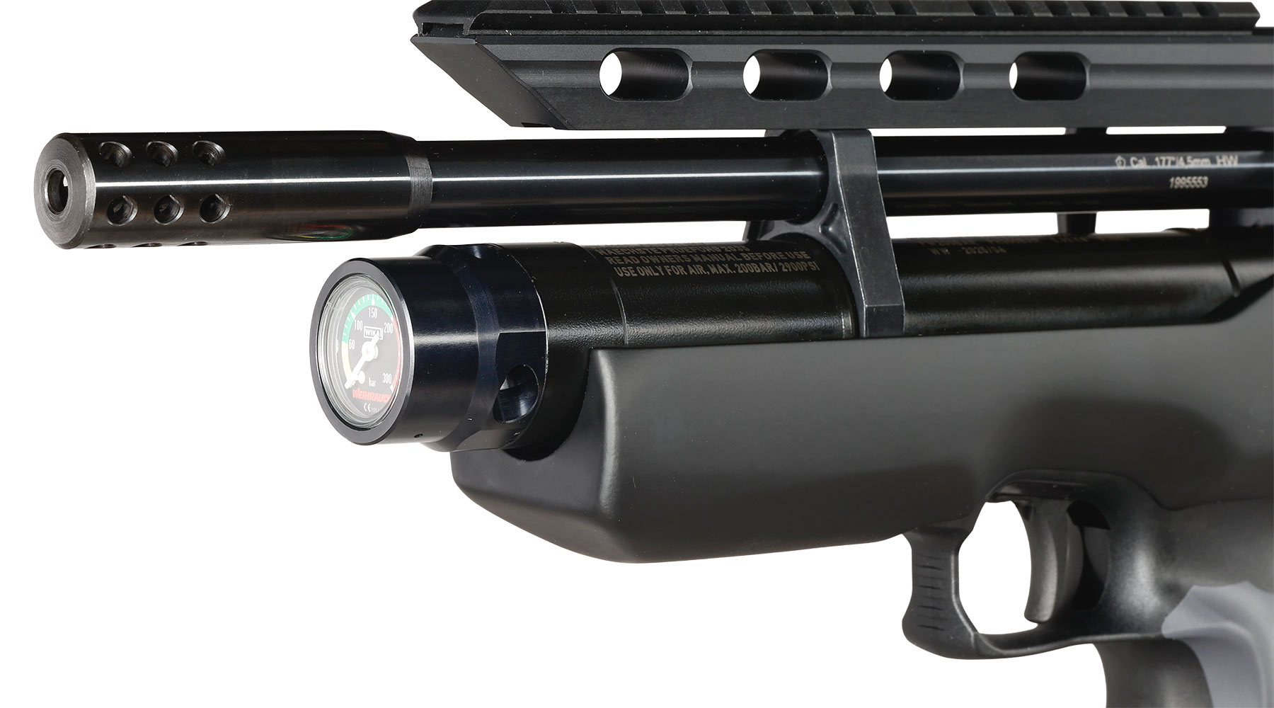 Weihrauch HW 100 BP-K Pressluftgewehr 4,5mm Diabolo mit 2x 14-Schuss Magazin schwarz Bild 6