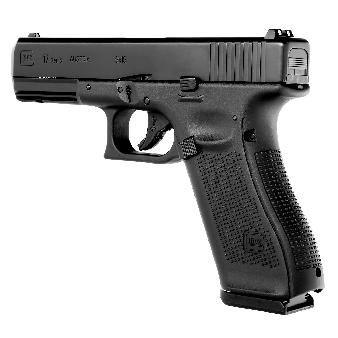 Glock 17 Gen5 Luftpistole CO2 Blowback Kal. 4,5 mm BB Metallschlitten schwarz Bild 2