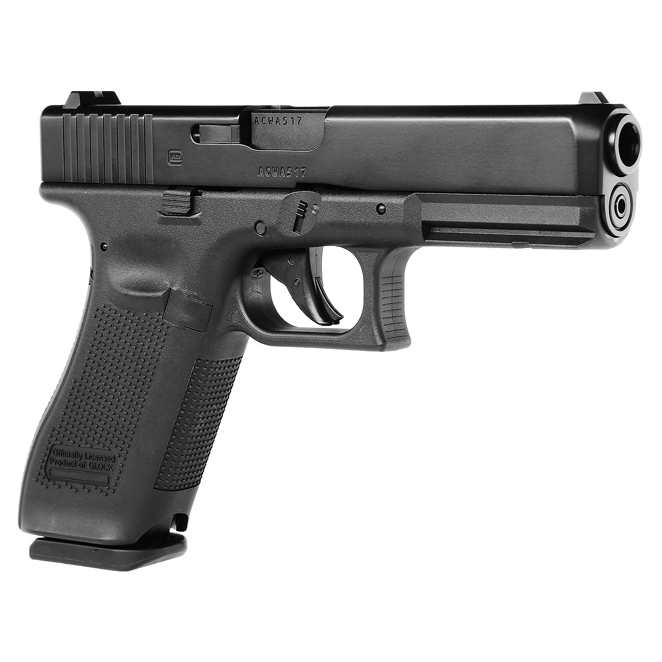 Glock 17 Gen5 Luftpistole CO2-Blowback Kal. 4,5 mm Stahl-BB Metallschlitten schwarz Bild 7