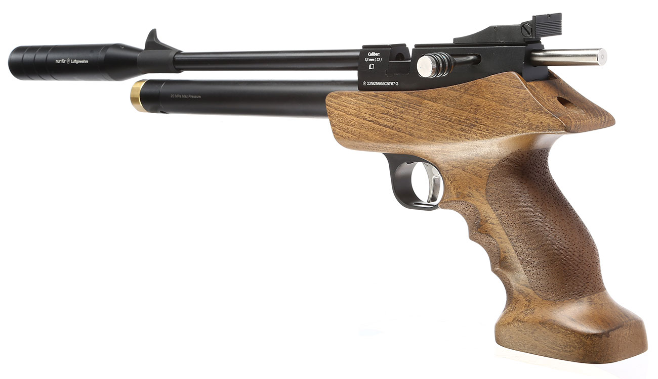 Diana Bandit Pressluftpistole PCP Kal. 5,5 mm Diabolo Buchenholz inkl. Schalldmpfer Bild 3