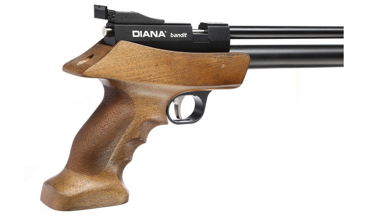 Diana Bandit Pressluftpistole PCP Kal. 5,5 mm Diabolo Buchenholz inkl. Schalldmpfer Bild 8