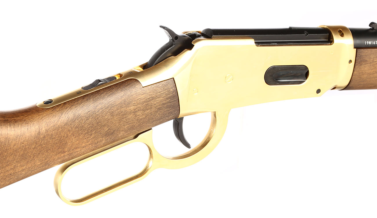 Legends Cowboy Rifle CO2-Luftgewehr Unterhebelspanner Kal. 4,5 mm BB Gold-Finish inkl. 10 Ladehülsen Bild 1