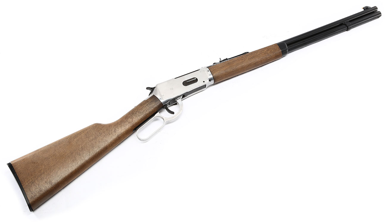 Legends Cowboy Rifle CO2-Luftgewehr Unterhebelspanner Kal. 4,5 mm BB Chrome-Finish inkl. 10 Ladehülsen Bild 7