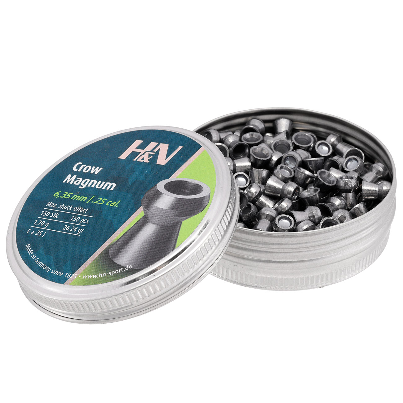 H&N Sport Rundkopf-Diabolos Crow Magnum Hohlspitze Kaliber 6,35mm (.25) 150 Stck Bild 2