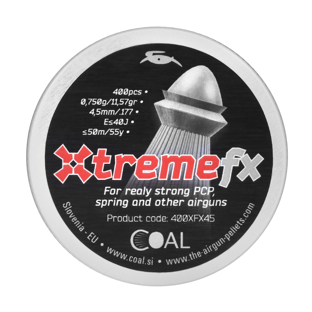 Coal Rundkopf Diabolo Xtremefx geriffelter Schaft Kal. 4,5mm 400er Dose Bild 3