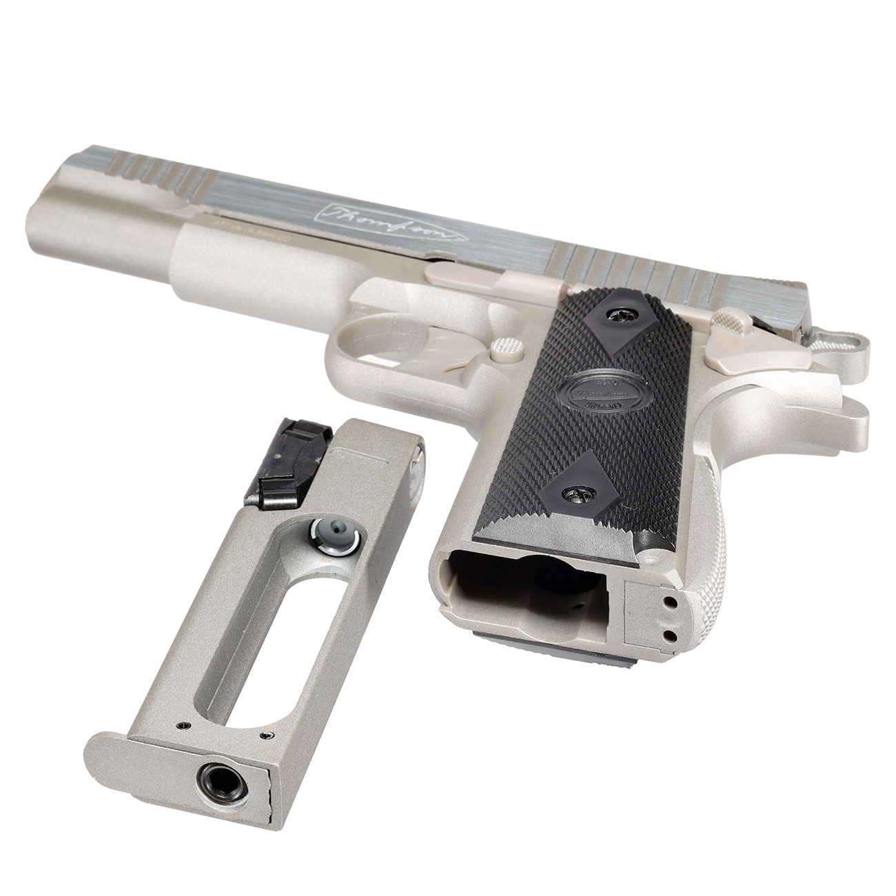 Thompson/KWC 1911 CO2 Luftpistole Kal. 4,5mm Diabolo Metallschlitten silber Bild 5