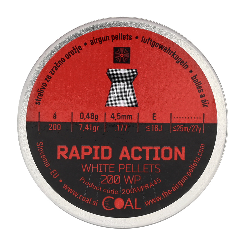 Coal Flachkopf Diabolos Rapid Action geriffelter Schaft Kal. 4,5 mm 200er Dose fr Trommelmagazine Bild 3