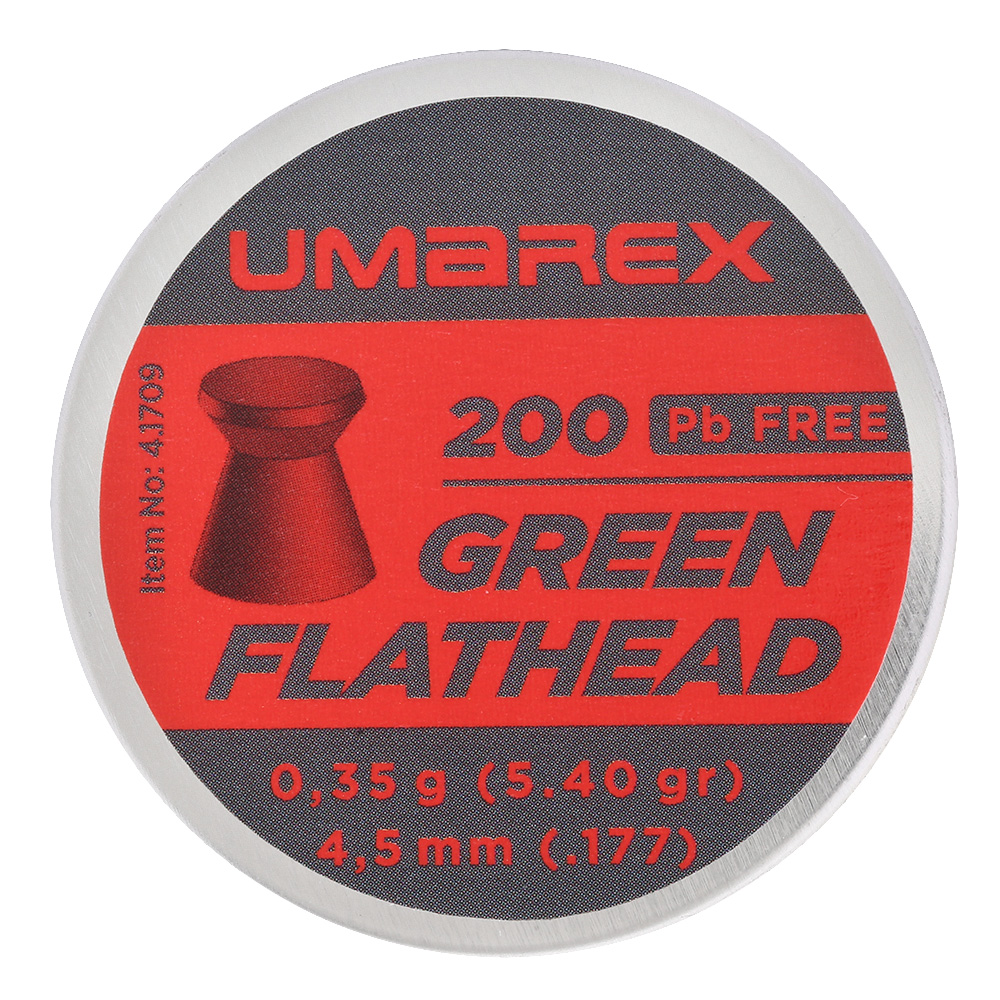 Umarex Green Flathead Diabolo Kal. 4,5mm 0,35g 200er Dose Bild 1