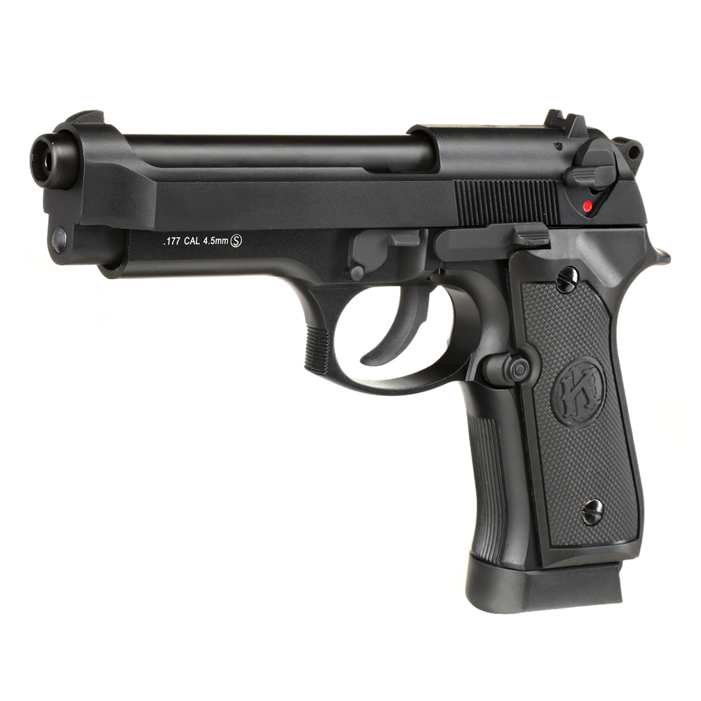 KLI M92 CO2 Luftpistole Kal. 4,5 mm BB Vollmetall Blowback schwarz Bild 1