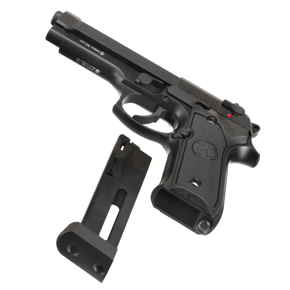 KLI M92 CO2 Luftpistole Kal. 4,5 mm BB Vollmetall Blowback schwarz Bild 5