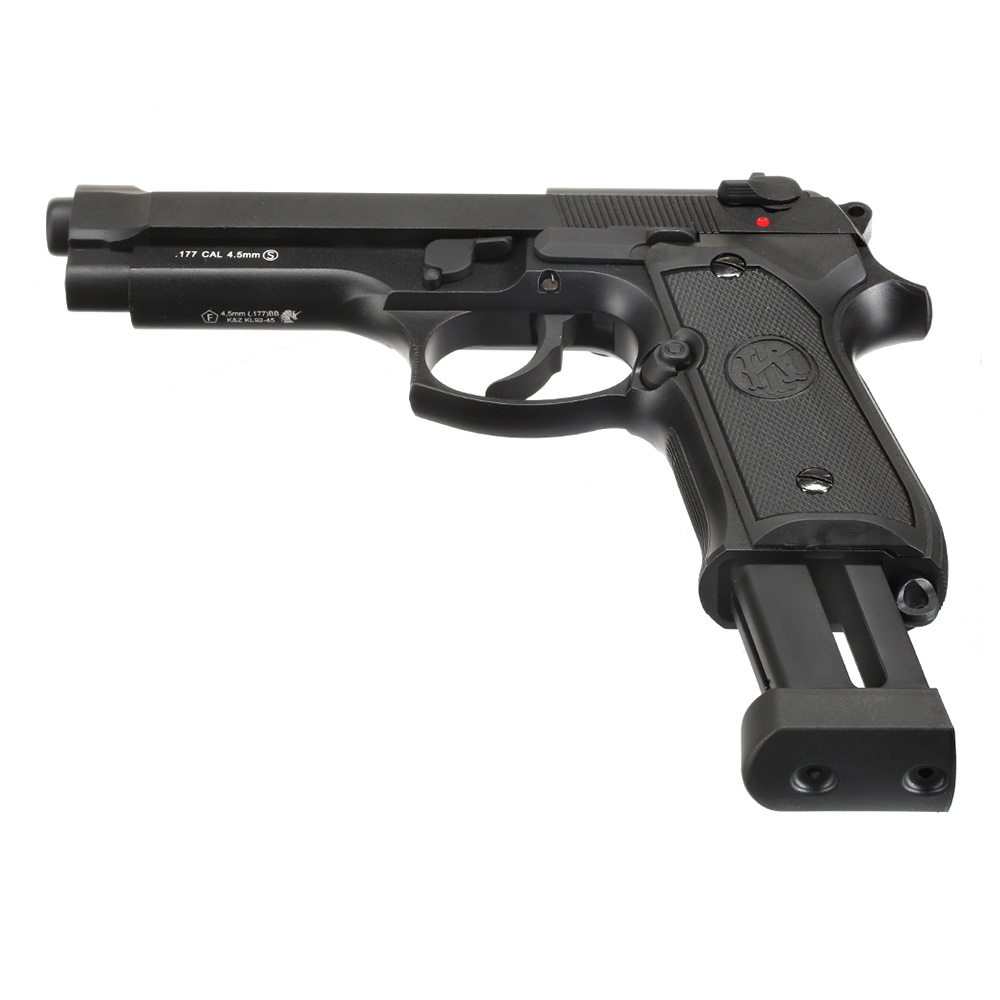 KLI M92 CO2 Luftpistole Kal. 4,5 mm BB Vollmetall Blowback schwarz Bild 6