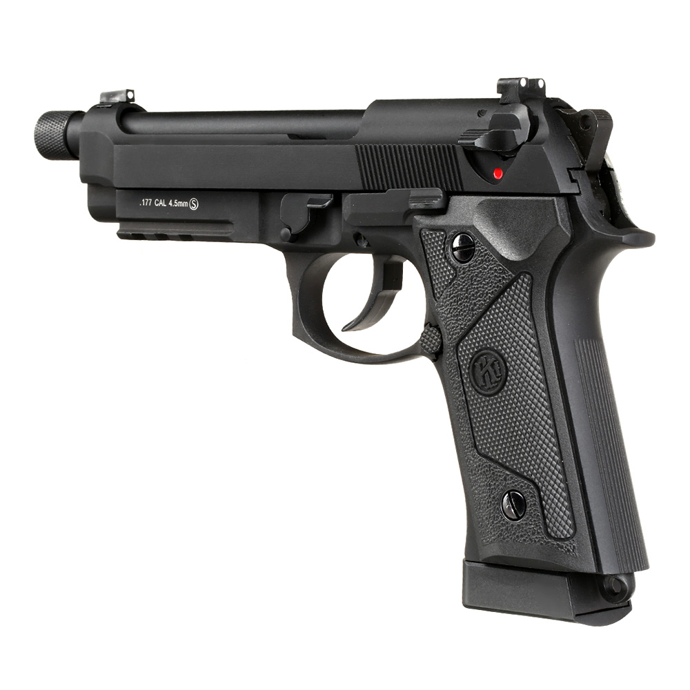 KLI M92A3 CO2 Luftpistole Kal. 4,5 mm BB Vollmetall Blowback schwarz Bild 2
