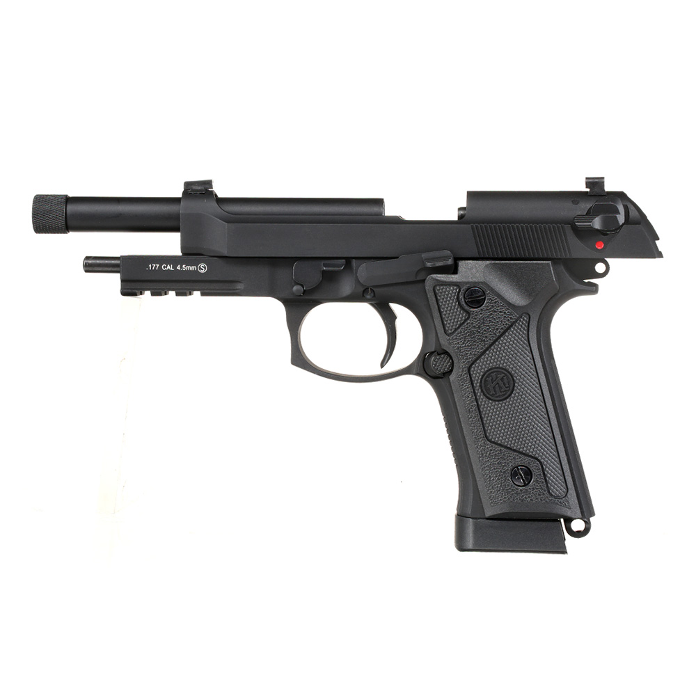 KLI M92A3 CO2 Luftpistole Kal. 4,5 mm BB Vollmetall Blowback schwarz Bild 4
