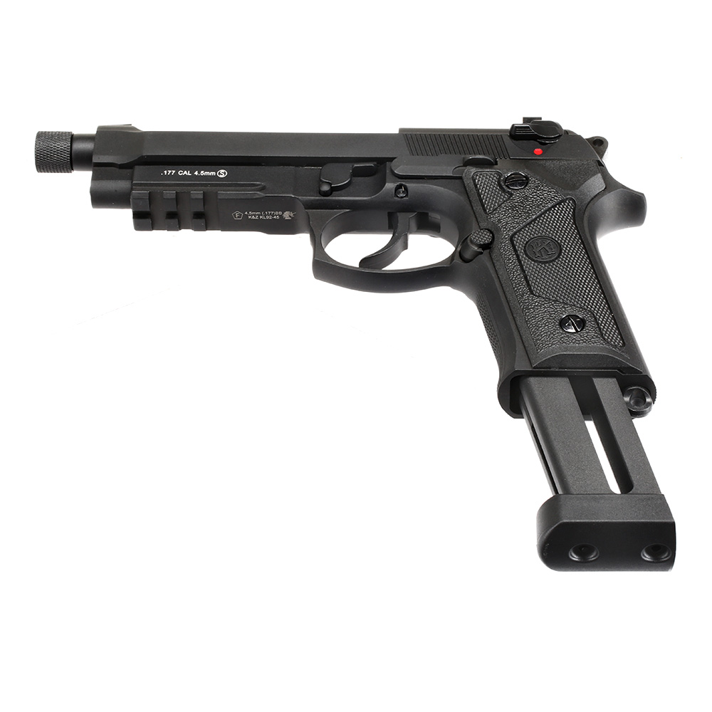 KLI M92A3 CO2 Luftpistole Kal. 4,5 mm BB Vollmetall Blowback schwarz Bild 6