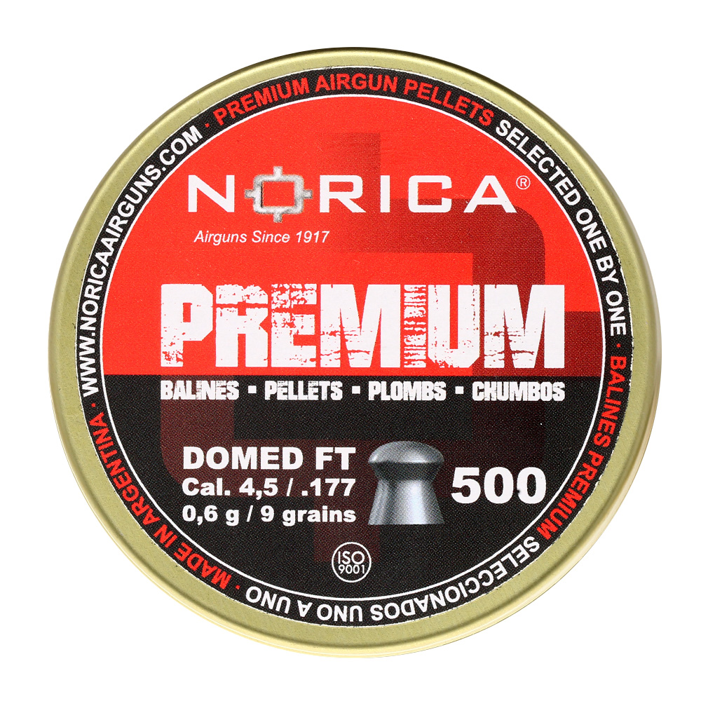 Norica Premium Diabolo Domed FT Kal. 4,5mm Rundkopf 0,60g 500er Dose Bild 3